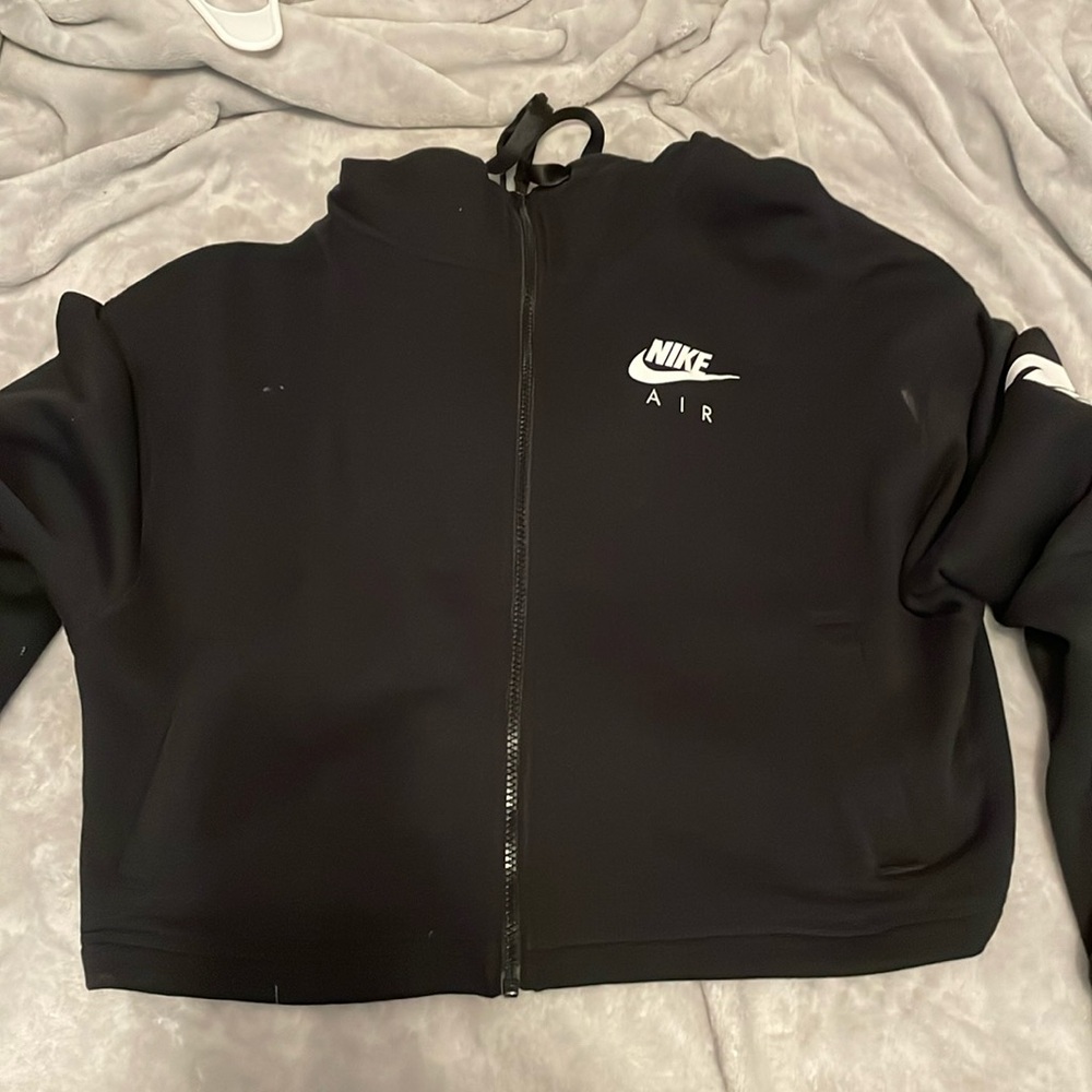 nike air girls cropped zip up